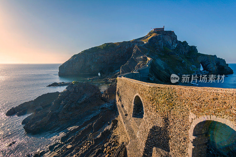 西班牙巴斯克地区的San Juan de Gaztelugatxe